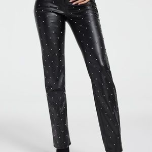 New Good Icon Faux Leather Diamonds Pants from Good American